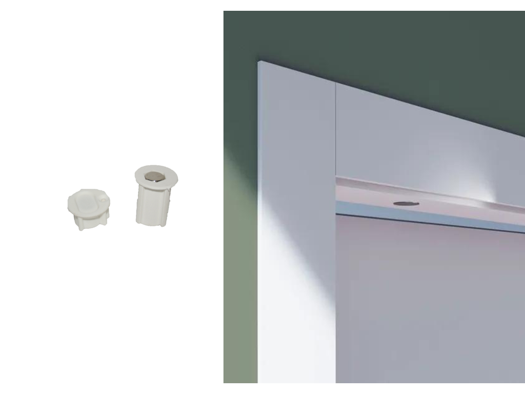 Fermaporta Magnetico Incasso Superiore d.20 Tenuta Meccanica varie finiture | Saletta - immagine 2